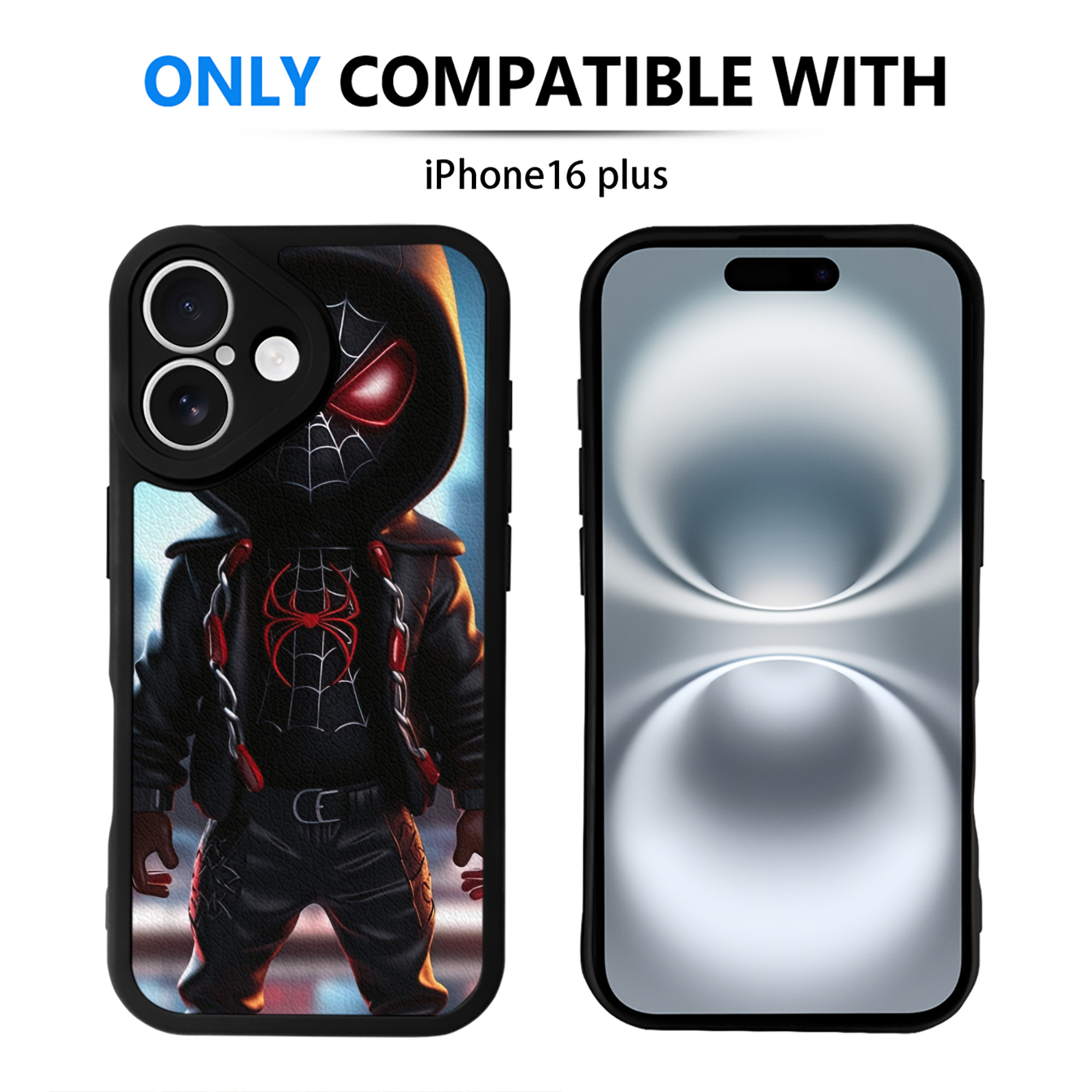 Spider Man スパイダーマン 【iPhone 16シリーズ対応】シリコンスマホケース（レザー調） 材質：シリコン
